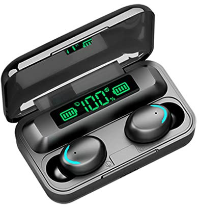 SIBOMTEX F9-5 TWS BT Auricolari wireless Controllo audio HiFi 8D Cuffie audio Hi-Fi con cancellazione del rumore Auricolari binaurali HD con custodia di ricarica da 1200 mAh Display di alimentazione