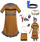 Indianer Kostüm Kinder Mädchen, Indianer Kleid Kinderkostüme mädchen mit Indianer Federn Kopfschmuck Taschen Accessoires, Karneval Kostüm Kinder Halloween Faschingskostüm (150 (8-10 Jahre))