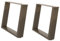 vidaXL Couchtischbeine U-Form 2 Stk. Naturstahl 60x(42-43) cm Stahl, Tischbein, Tischbein Metall, Esstischbein, Möbelbein, Schreibtischbein