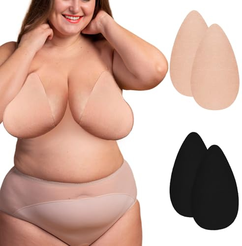 2 Paar unsichtbares Brustlift-Klebeband, selbstklebend, Push-Up-BH, Brustlift-Pasties für C-F-Cup-große Brust