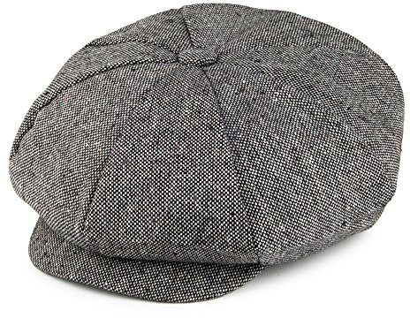 Jaxon & James Marl Tweed Big Apple Ballonmütze - Schwarz - Taille Unique