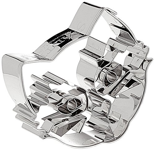 Städter Ausstechform Katzengesicht, Edelstahl, Silber, cm, 6 x 6 x 3 cm, 1 Einheiten
