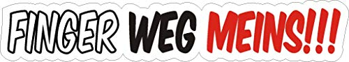 NetSpares 1 x Aufkleber Finger Weg meins Sticker Autoaufkleber Shocker Motorrad Helm Fun