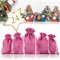 Ganzoo 24er Set Jutesäckchen für Adventskalender zum selbst befüllen, 17,5cm x 12,5cm, Jutebeutel, Stoffbeutel, Natur Säckchen, Geschenksäckchen, Sack, Beutel – (Magenta)