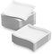 MALACASA Série Flora 24 Assiettes à Dessert Blanches en Porcelaine pour Tapas Gâteau Frites, Petite Assiettes Carrées 21 cm, Assiettes Service de Table Passe au Micro ondes et au Lave-vaisselle