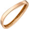 Schmuck Krone Ring gebogener Damenring 375 Gold Rotgold Rosegold Rotgoldring Fingerschmuck, Ringgröße:Innenumfang 52mm ~ Ø16.6mm