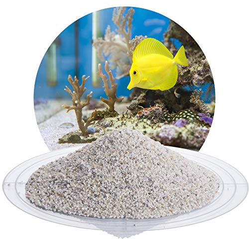 Schicker Mineral Aquariumkies weiß 25 kg, feiner Aquariumsand gewaschen, ungefärbt, kantengerundeter Bodengrund, Kies für Süßwasseraquarien, Meerwasseraquarien, Aquascaping (Ø Körnung: 1,0-2,0 mm)