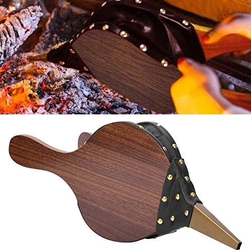 HEEPDD Mantice per Camino, soffietto in legno massello manuale Craft Fast Starter per barbecue Camino Camino Pit Wood Stufa da campeggio da esterno