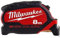 Milwaukee Flessometro PREMIUM 8 m x 33 mm