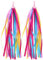 Ainkou 1 Paar Regenbogen-Fahrradschlangen für Mädchen und Jungen, 2 Stück 25,4 cm bunte Fahrrad-Lenkergriffe, Quastenbänder (Gelb Pink)
