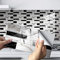 DriSubt Stickers Cuisine et Salle de Bain?Autocollant Mural Adhésive Décorative à Carreaux de Ciment?Adhesif pour Carrelage Mural pour Salle de Bain ou Cuisine Autocollant (Noir Blanc,12pcs)