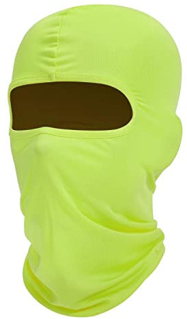 fuinloth Balaclava Ski Face Mask, Motorcycle Cycling Neck Warmer for Helmet, UV Protector Scarf for Men/Women Fluorescent