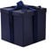 RUSPEPA Mittlere Geschenkbox Zum Geburtstag Mit Deckel, Schleife Und Seidenpapier, Faltbare Geschenkbox – 1 Stück, 23 X 23 X 23 cm, Marineblau