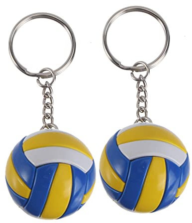 Warmhm 2st Volleyball-schlüsselanhänger Volleyball Gadgets Volleyball Schlüsselanhänger Masse Sport-souvenir-schlüsselanhänger Mini Füllung Abschlussball Kunststoffauskleidung Fräulein