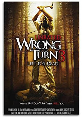 xze Wrong Turn Poster, Raumdekoration, Leinwand, ästhetischer Posterdruck, Wandkunst, Dekoration, Poster, 30 x 45 cm, ungerahmt