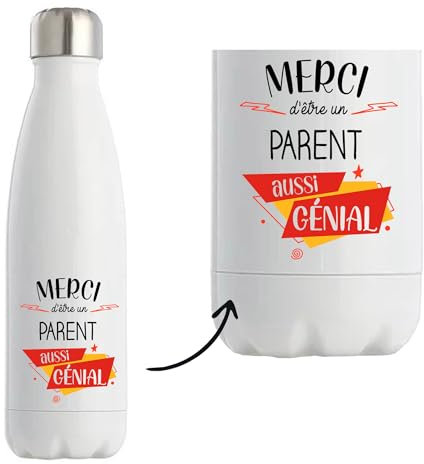 Bouteille isotherme Parent génial | Gourde Thermos Réutilisable Cadeau Fête des Pères, Famille/Amis