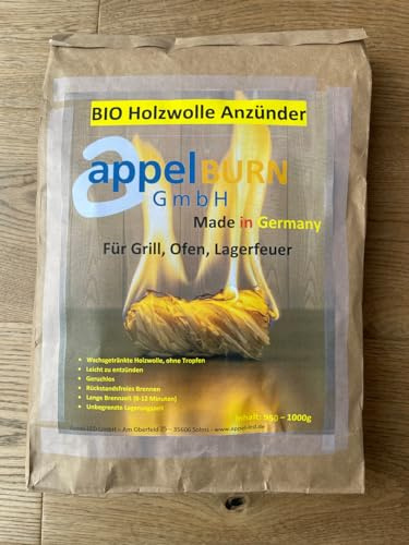 1 kg Bio Holzwolle Anzünder für Grill, Ofen, Lagerfeuer