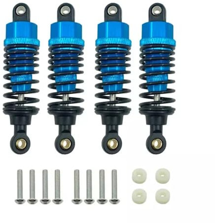 RC Teile Für Tamiya Für TT-02 TT-02d M-05 M-06 1/10 4 Stück RC Auto Stoßdämpfer Aluminium Legierung Dämpfer Set 60mm Ersatz Upgrade Teile(Blue)