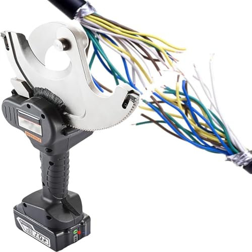 Electric Cable Cutter,Cordless Cable Cutter Hydraulic Cable Cutter,Battery Powered Cable Cutting Tool for 50mm/65mm/75mm/85mm Al Copper Cable, with 2 Pack Battery Included,75