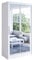 Easy4You White Series Full Mirror 100 cm Sliding Door Wardrobe Widths 100/120/150/180/200 cm Furniture for Bedroom Living Room Wardrobe with Hanging Rail