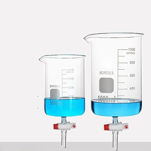500ml-5000mL High Borosilicate Glass Beaker with Tetrafluoro Piston Vacuum Pump - Ideal for Laboratory Use(5000ml)