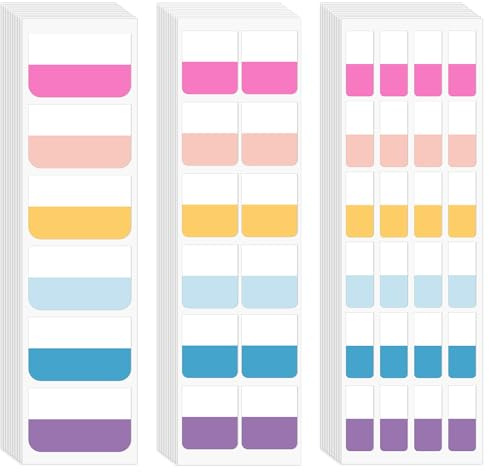 Yarotm Marque Page Autocollant - 420 Pièce Onglets Adhésifs Index Repositionnables 3 Tailles - Onglets d'index Collant Couleurs pour le Bureau, Cahiers, Livres, Classeurs, Dossier, Page Marker