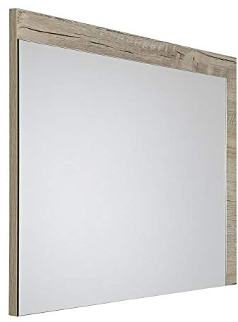 Milano 700 x 500mm Wall Hung Bathroom Mirror Light Oak Frame