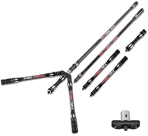 SHARROW Bogenschießen Bogen Stabilisator Stange 30 Abnehmbare Stabilisierer System Balance Bar Stabilisator Verlängerungsstange Komplett System für Compound Recurve Bogen(Silber)