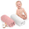 Dreamzie - Spannbettlaken 70x140 Baby 2er Pack - Baumwolle Oeko Tex Zertifiziert - Weiß und Rose - 100% Jersey Spannbetttuch 70x140cm