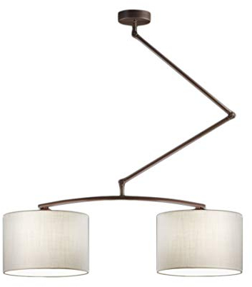 Palmarc Lampe Flamingo, doppelfarbig, rostfarben, Lampenschirm Country beige, 85 cm x min. 40 cm/max. 130 cm x 120 cm