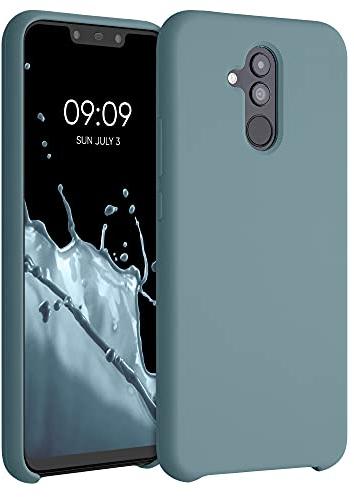 kwmobile Hülle kompatibel mit Huawei Mate 20 Lite Hülle - Silikon Handy Case - Handyhülle weiche Oberfläche - kabelloses Laden - Arctic Night