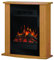 Dimplex Orvieto Optiflame Electric Fire Suite, Oak Free Standing Fully Assembled Compact Electric Fireplace with LED Flame Effect and Log style fuel bed and 1.5kW Adjustable Fan Heater