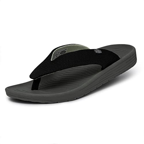 HEYDUDE Men's Milo Flip Flops, Army, 8 UK