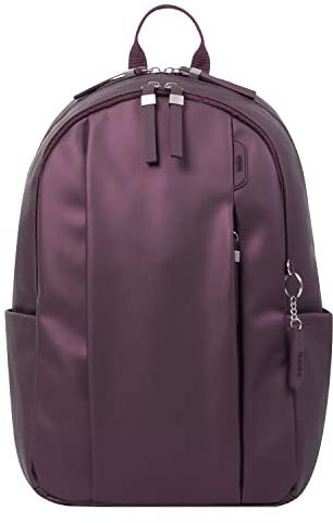 TOTTO - Mochila para Ordenador Portátil de 13 Pulgadas, Modelo Meryl, 3 Compartimentos, 2 Bolsillos para Botella, Bolsillo Secreto, Organizador con Llavero Extraíble, Cómoda y Resistente, Color Gris