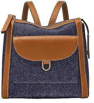 Fossil Damentasche Parker, Baumwoll-Denim Mini-Rucksack für Damen, L: 20,3 cm, B: 8,3 cm, H: 20,3 cm, ZB1922423
