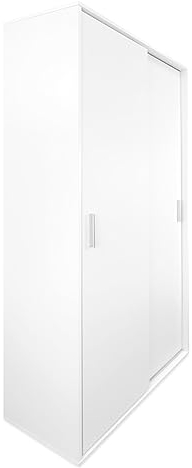 Somnia Descanso - Armario de Dos Puertas Correderas con Altillo Modelo Elenor para Dormitorios de Matrimonio e Infantiles, Color Blanco, Medidas: 100 cm (Ancho) x 200 cm (Alto) x 50 cm (Fondo)