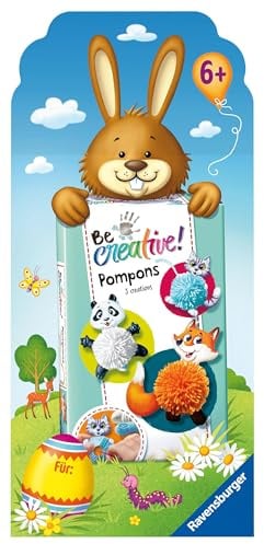 Ravensburger BeCreative 80573 Osteraktion Pompontiere, DIY für Kinder ab 6 Jahren