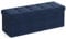 SONGMICS MAZIE Collection - Storage Ottoman Bench, 110 cm Folding Foot Rest Stool, End of Bed Bench, Easy Assembly, for Living Room, Bedroom, Entryway, Dark Blue LSF077Q52
