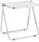 KAIHAOWIN Folding TV Tray Table Clear Acrylic Foldable Table No Assembly Required Tiny Desk for Home Office Side Table Small Computer Desk for Small Spaces-White