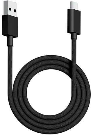 PWNAGE Cable USB C ultra flexible para teclado de juegos, mouse, carga, cable de teclado mecánico de doble manga, 1,8 m USB-A a USB-C, color negro