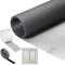Editbar Fliegengitter Meterware, 120 x 250 cm Fliegengitter Glasfaser, zuschneidbar,Insektenschutzgitter mit Klebeband und 200cm Fliegengitter Reparatur Klebeband, Schutz gegen Mücken(Grau)