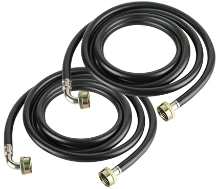 KEJJNYER 2 Pack 10 FT Rubber Washer Hoses with 90 Degree Elbow