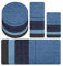 Flicken zum Aufbügeln, 24 Stück Bügelflicken, Jean-Flicken zum Aufbügeln 6 Farben für Bügelflicken Bügeleisen Denim Patches Jeans Reparatursatz Set Aufbügelflicken