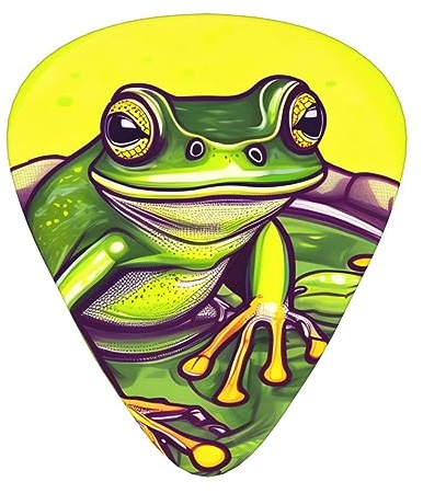 Frog in a Pond Gitarrenplektren, 12 Stück verschleißfeste Gitarrenplektren für Gitarre, Bass, E-Gitarre, Ukulele, dünn, mittel und schwer