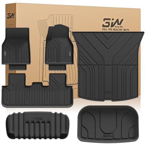 3W [RHD] 6PCS Floor Mats & Boot Liner for [Standard] Tesla Model Y 2026