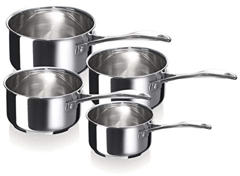 Beka Chef 4-teiliges Stielkasserollenset Set Töpfe, 18/8 Edelstahl, Silber, 14-20 cm, 4