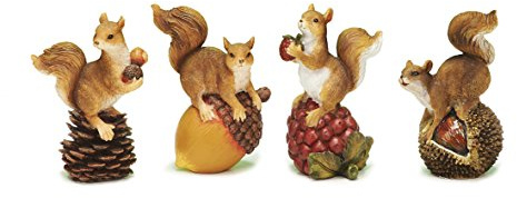 Sunny Toys 12250 Poly Eichhörnchen crca 12 cm, 4 Fach Sortiert