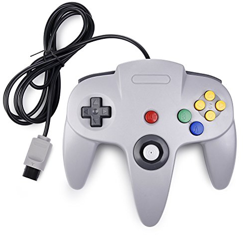 miadore Rétro Manette 64 N64 Contrôleur, manette de jeu Manette filaire pour 64 Console N64,Gris