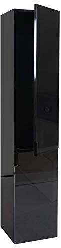 Mendler Hängeschrank HWC-B19, Midischrank Hochschrank Badezimmer Badmöbel, Hochglanz 150x30cm - schwarz