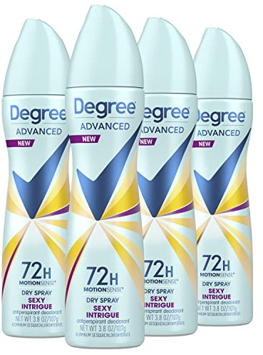 Degree Women Antiperspirant Deodorant Dry Spray Sexy Intrigue, 3.8 Ounce (Pack of 4)
